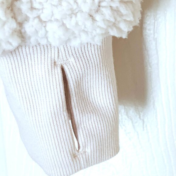 Tommy Hilfiger Sherpa Hoodie Teddy Bear Fleece Pullover w/ Sleeve Logo – Size M - Picture 7 of 9